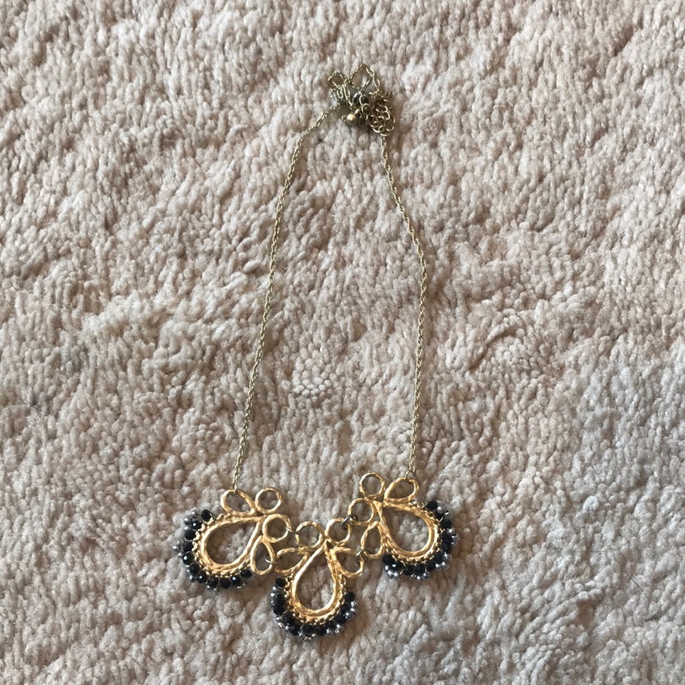 Black and gold statement necklace
